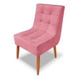Cadeira Poltrona Decorativa Para Sala E Recepção Suede Cores