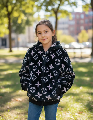 Chamarra De Peluche Para Niña Talla 4-12 Extra Calientita | Meses sin interés