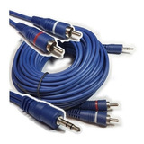 Cable Rca A Miniplug 3.5 6 Metros Artekit Línea Blue