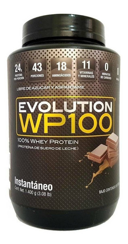 Suplemento En Polvo Evolution  Wp100 Proteínas Sabor Chocolate En Pote De 1.4kg