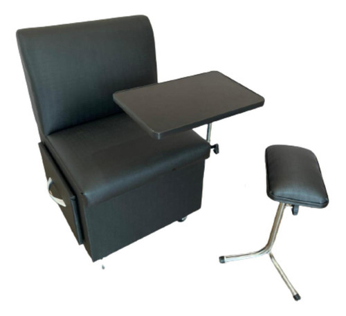 Ciranda Cadeira P/manicure - Preta + Tripé Preto