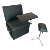 Ciranda Cadeira P/manicure - Preta + Tripé Preto