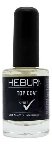 Heburn Esmalte Uñas 191 Top Coat Laca Protección Manicuria Color Transparente