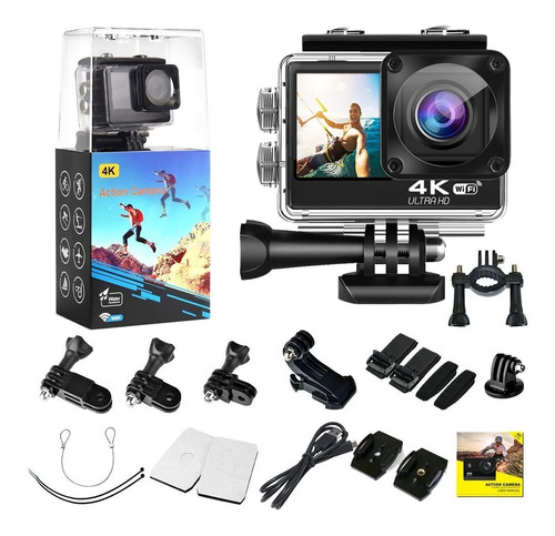 Câmera 4k Esportiva Wifi 16mp Controle + Microfone Externo