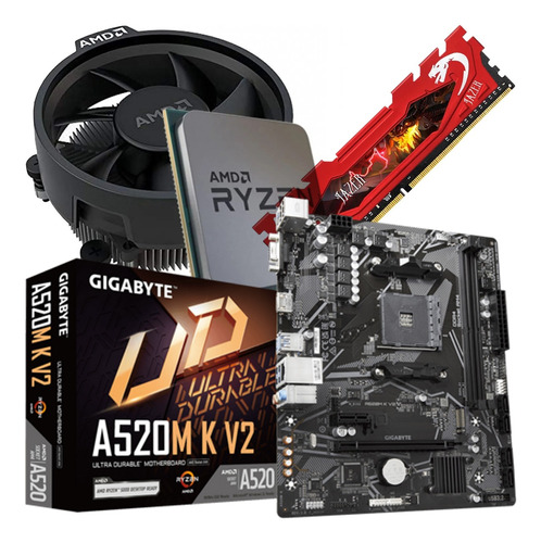 Kit Gamer Ryzen 7 5700g 4.6ghz + Placa Mãe A520m + 16gb Ddr4