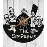 Reloj De Pared Simpsons B Calado En Madera Deco Negro