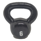 Kettlebell Pesa Rusa De Fundición De 6 Kg Negra Crossfit