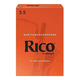 Pack X 10 Caña Para Saxo Barítono N° 3.5 Rico Rla1035.