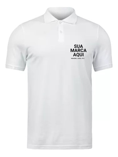 Kit 02 Camisas Polo Personalizada Logo Empresa Unissex Dtf