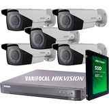 Kit Seguridad Hikvision 8 + Disco + 5 Camaras 2mp Varifocal