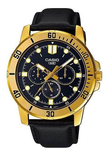 Reloj Hombre Casio Mtp-vd300gl-1e Negro Análogo