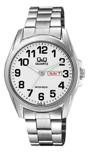 Reloj By Q&q  Hombre Acero Sumergible Calendario S290