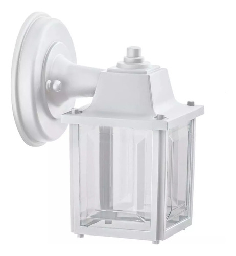 7 Luminaria Arandela Externo Plastico Vintage Branco Alz19