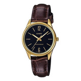 Relógio Casio Collection Feminino Dourado Ltp-v005gl-1budf