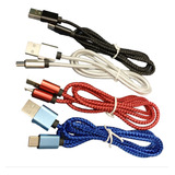 Cable Usb Tipo C Mallado Común Pack X 20 Unidades 