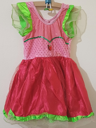 Vestido Disfraz Strawberry Talle Para 2 Años Impecable!!!