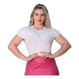 Camisa Social Feminina Evangélica Roupas Femininas Rfbl060