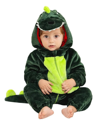 Dinosaurio Mameluco Para Bebe Invierno Pijama Bebe Cosplay | Meses sin interés
