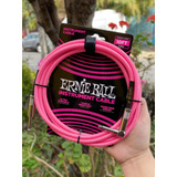 Cable Para Guitarra Y Bajo Ernie Ball Rosado 3.0 Metros