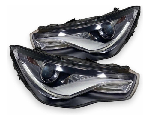 Par De Faros Tira Led Diurna Audi A1 2010 Al 2016 Con Lupa