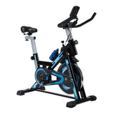 Bicicleta Estática Topmega Spinning Profesional Color Negro Y Azul