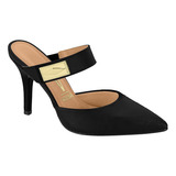  Sapato Scarpin Vizzano Aberto Feminino Mule Salto Alto Fino