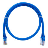 Patch Cord Para Internet Rj45 Cat5e - 1 Metro Azul Com Capa