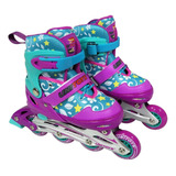 Patins Inline Turma Da Aventura Roxo Tam 33 A 37 - Unitoys