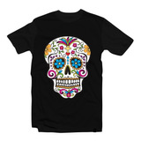 Camiseta/camisa Caveira Mexicana -colorida /caveira 3