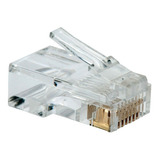 100 Fichas Plug Rj45 P/ Utp Conexión De Red De Buena Calidad