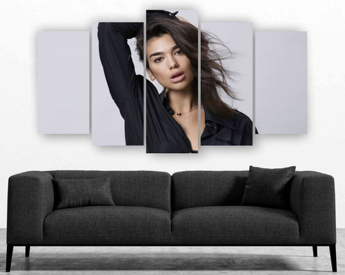 Set De 5 Cuadros En Canvas Dua Lipa Decorativo Moderno - 23