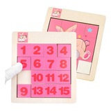 Juego Mesa Madera Puzzle Doble Cara Juguete Madera Niño