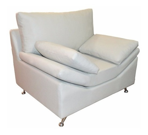 Sillon Sofa 1 Cuerpo Dali Premium Patas Cromadas Fullconfort