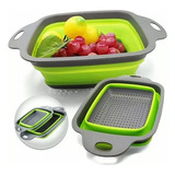 Escurridor Plegable Verduras Lavado Cocina Platero