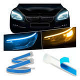 Par Fita Barra Led Seta Sequencial + Drl Angel Eyes Farol