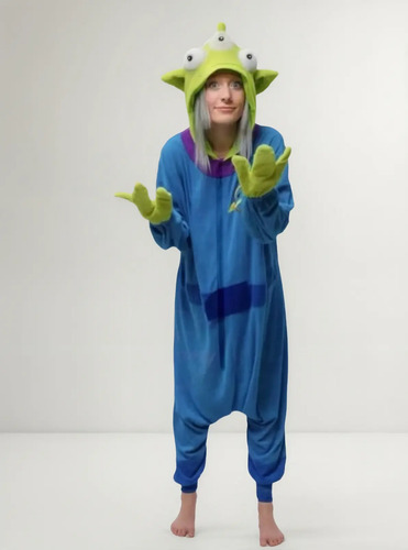 Pijama Mameluco Disfraz Adulto Marciano Marciano Kigurumi | Meses sin interés