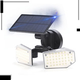 Foco Led Solar Recargable Sensor Movimiento Exterior Negro