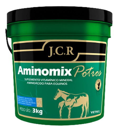 Suplemento Aminomix Crescimento Equino Potros Jcr 3kg Vetnil