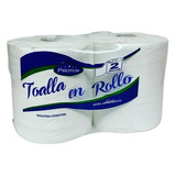 Toalla En Rollo Blanca Industrial Pack X 2 Unidades