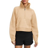 Sudadera Deportiva Con Cremallera Y Solapa Alta For Mujer