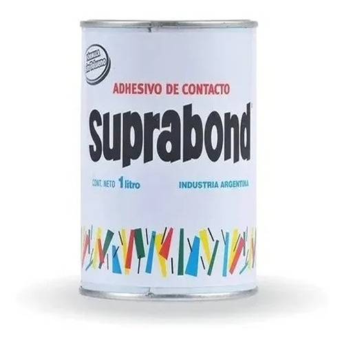 Adhesivo Cemento Contacto Sin Tolueno Lata 1 Lt Suprabond 