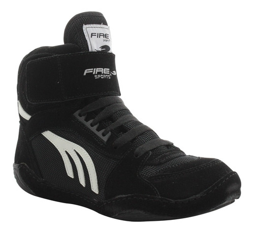 Par Botas Zapatillas Fire Sports Boxeo Negro Box Zapato