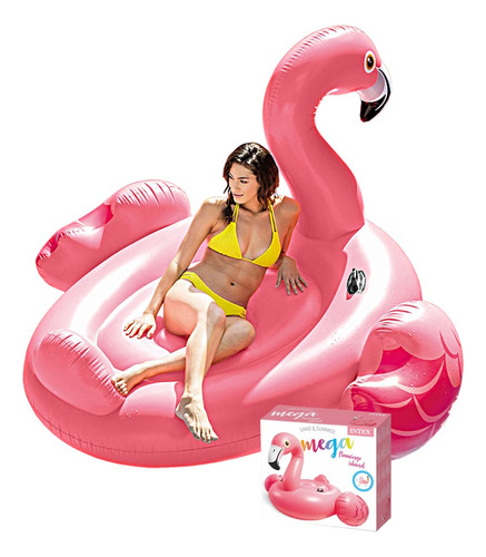 Flotador Flamenco Flamingo Rosado Intex Mega 2.03mt Inflable