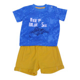 Conjunto Bebe Niño Azul Pillin