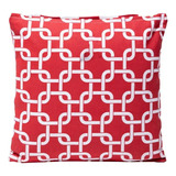 Cojin 40x40cm Reversible Cadenas Rojo Hebra