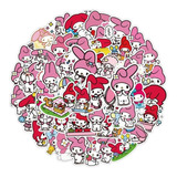 My Melody 6 X 5 Cm - 50 Calcomanias Stickers De Pvc Vs Agua