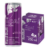 Bebida Energética Açaí Edition 250ml 4 Unidades Red Bull
