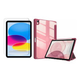  Estuche Smart Case Clear Transparente Para Tablet + Vidrio 