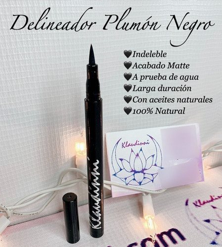 Delineador Plumón Negro Acabado Matte E Indeleble, Organico 