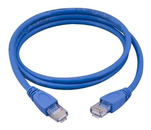 Cabo De Rede Cat.6 10m Pc-eth6u100bl Azul Patch Cord Plus